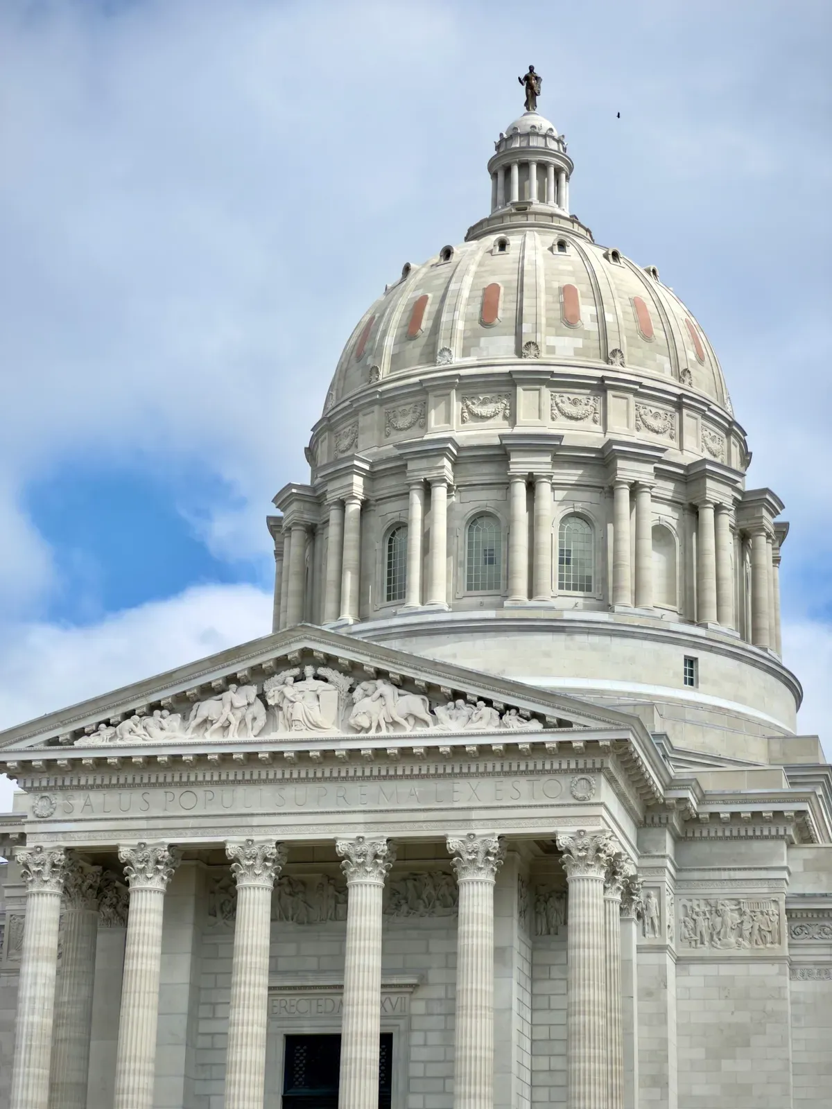 The Missouri State Capitol dome in Jefferson City