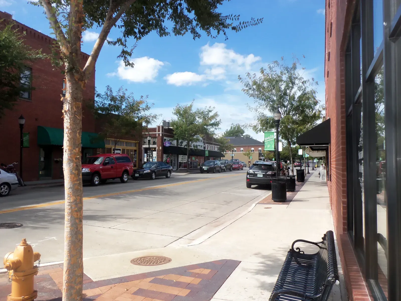 Historic downtown storefronts in Lee's Summit, Missouri