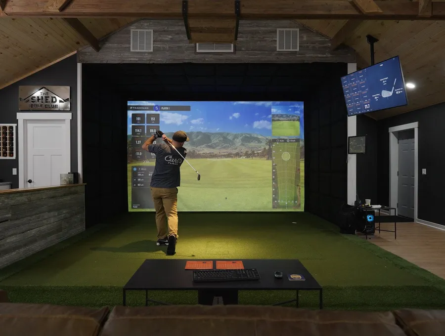 Finished Kansas City golf simulator room