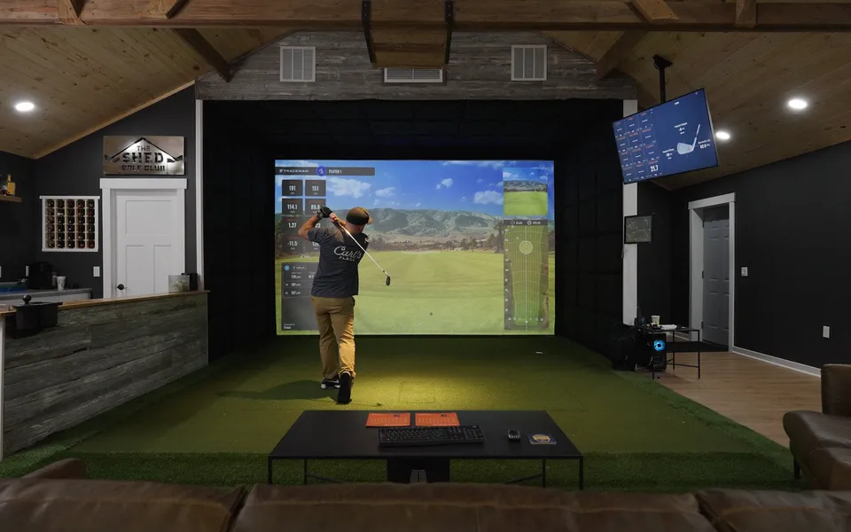 Finished Kansas City golf simulator room