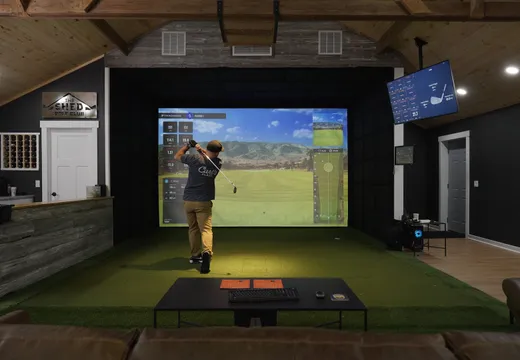 Finished Kansas City golf simulator room